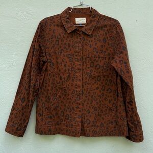 Universal Thread Rust Leopard Print Jacket